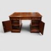 Victorian mahogany partners desk cupboards to rear open