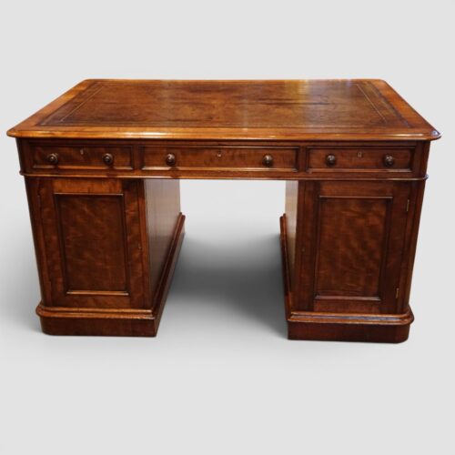 Victorian mahogany partners desk rear
