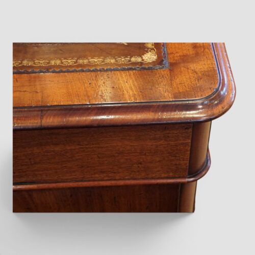 Victorian mahogany partners desk rounded corner