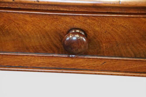 Victorian mahogany writing table dummy drawer
