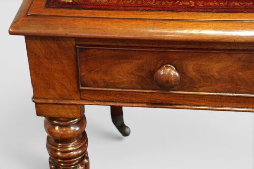 Victorian mahogany writing table knob handle