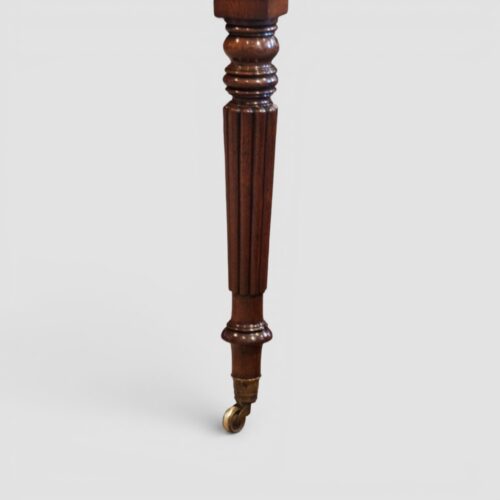 Victorian mahogany writing table leg