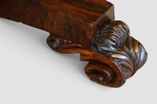 William IV rosewood circular dining table carved foot