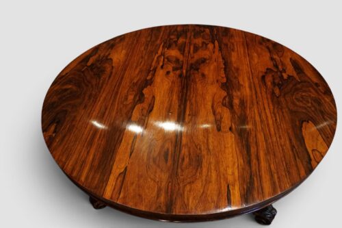 William IV rosewood circular dining table top