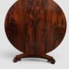 William IV rosewood circular dining table top up