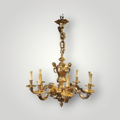 Antique 8 arm Mazarin chandelier