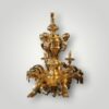 Antique 8 arm Mazarin chandelier upper detail
