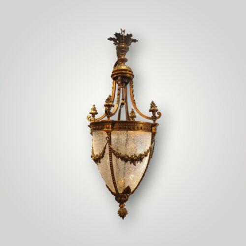 Antique gilt bronze hall lantern
