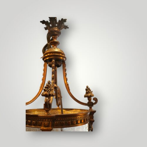 Antique gilt bronze hall lantern top
