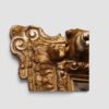 Antique gilt and silver-gilt trapezoidal mirror with ornate decorative frame