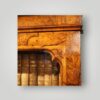 George I walnut bureau bookcase detail corner glazed door