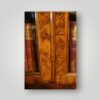 George I walnut bureau bookcase door divider