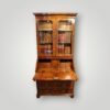 Antique walnut bureau bookcase with glazed doors