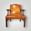 George III mahogany Gainsborough chair front