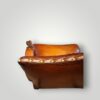 George III mahogany Gainsborough chair brass studding