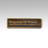 Hingstons Antiques brand guarantee name plate