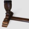 Oak refectory dining table carved bulbous support