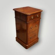Pair of Victorian mahogany bedside chests with three drawers