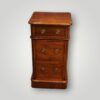 Front view of Victorian mahogany three drawer bedside chests