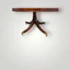 Mahogany twin pedestal dining table measuring 210cm when fully extended.