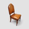 Side view of Gothic oak dining chair