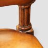 Victorian oak chair showing Gothic back detail