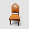 Set of four Gothic oak dining chairs