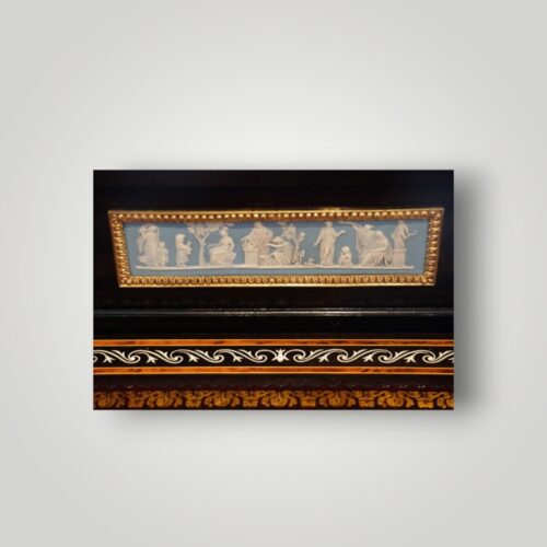 Antique thuya and ebony desk with classical decoration