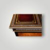 Victorian Jackson & Graham ivory inlaid pedestal desk ivory inlaid panels