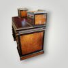 Ornate antique pedestal desk with gilt accents
