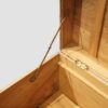 Victorian camphor wood capaign chest with bell lock brass elbow support