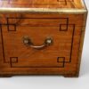 Antique camphor wood chest with geometric inlay design