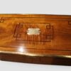 Camphor wood campaign box with decorative inlay top