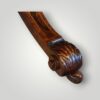 Victorian burr walnut centre table with carved scroll feet