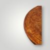 Antique inlaid walnut coffee table showing detailed oval top