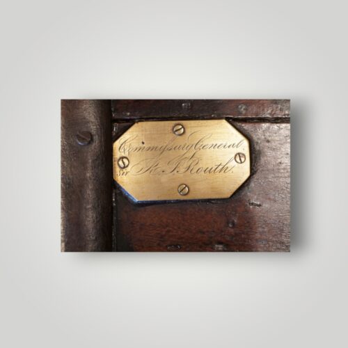 Brass nameplate engraved for Commissary‑General Routh