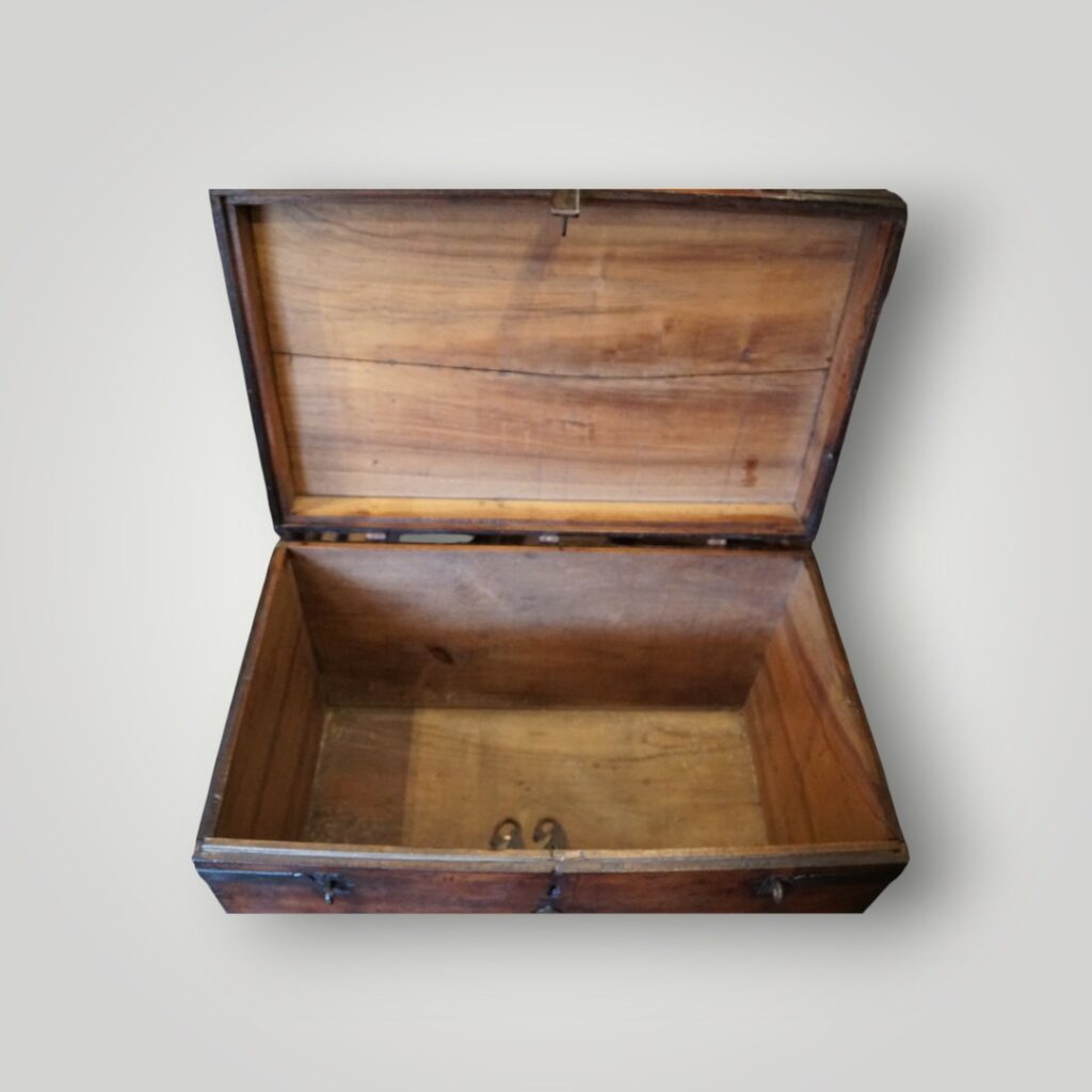 Historic military campaign trunk in walnut