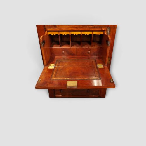 Secretaire Wellington chest in polished mahogany