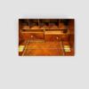 Mahogany secretaire chest with pigeonhole interior