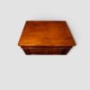 Antique Wellington chest showing secretaire drawer interior top
