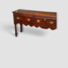 George III oak long dresser base with three drawers