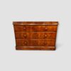 19th‑century linen press showing burr walnut grain