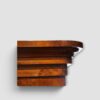Burr walnut linen press cornice detail