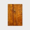 Antique walnut linen press with panelled doors