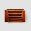 Victorian linen press with fitted interior shelves