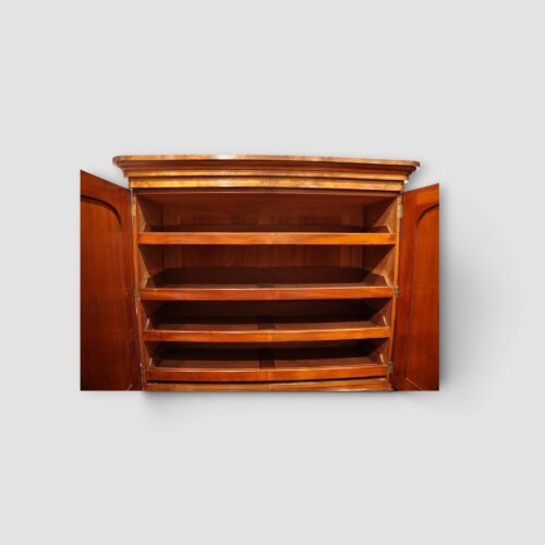 Victorian linen press with fitted interior shelves