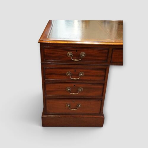 Victorian mahogany desk with dual‑sided layout